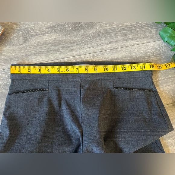 89th & Madison Comfort Stretch Braid Detail Trousers in Patterned Grey. Size 6 - Picture 7 of 9